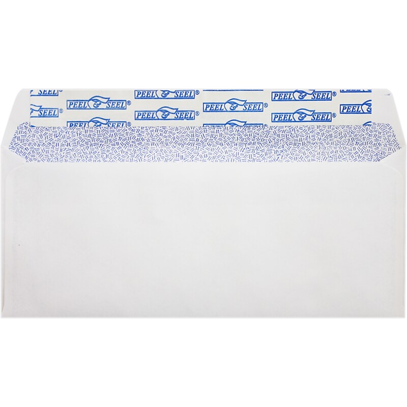 JAM Paper Self Seal Security Tinted #10 Business Envelopes, 4 1/8" x 9 1/2", White, 250/Pack (75747-250) image 1