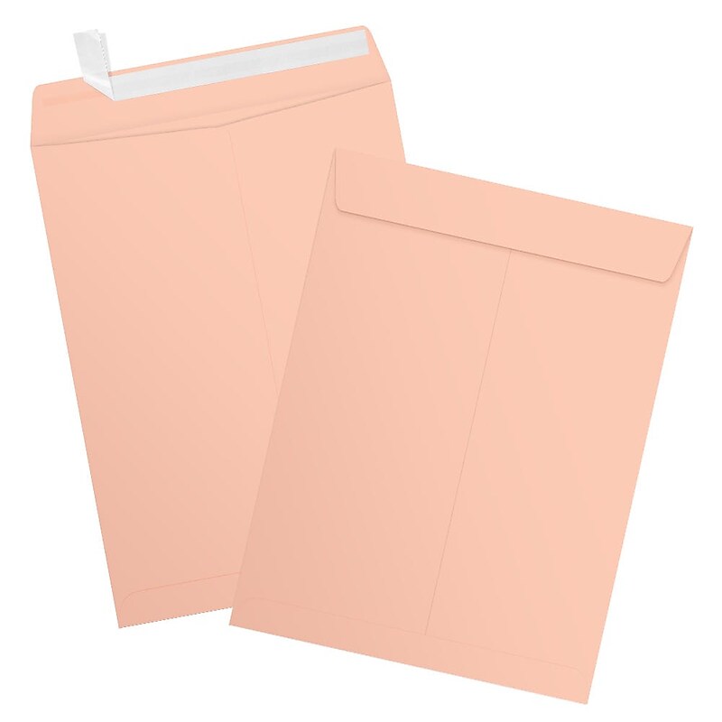 JAM Paper 9 x 12 Open End Envelopes, Blush Pink, 50 Pack (4894-114-50) image 1
