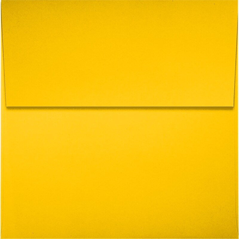 JAM Paper Square Envelopes, Peel & Press, 3 1/4 x 3 1/4, Sunflower Yellow, 500 Pack (8503-84-500) image 1