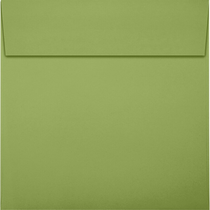 JAM Paper Square Envelopes, Peel & Press, 70lb Avocado Green, 6 1/4 x 6 1/4, 500 Pack (8530-102-500) image 1