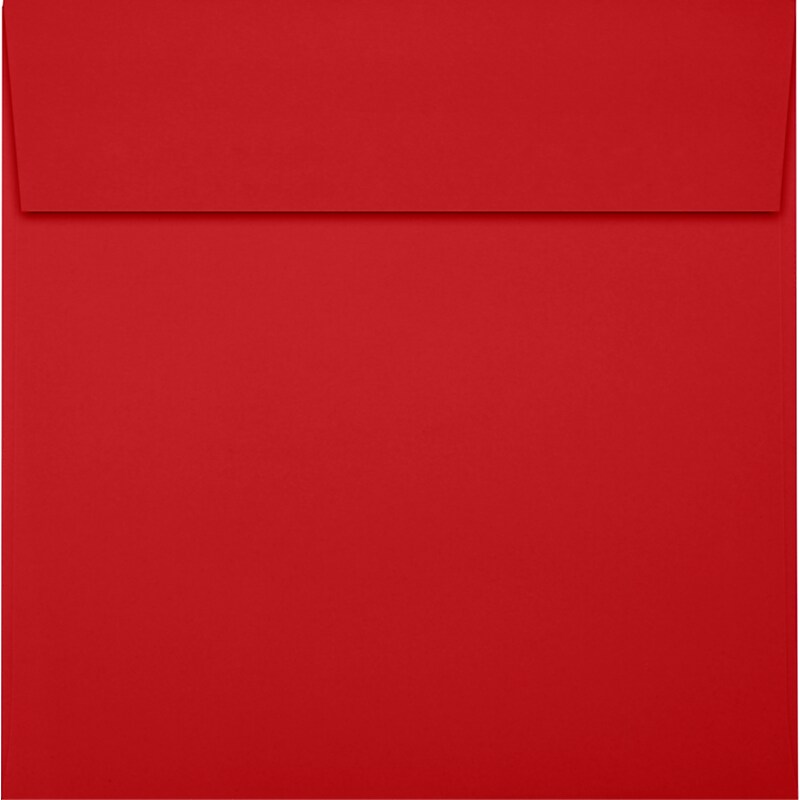 JAM Paper 6 x 6 Square Envelopes, Peel & Press, Ruby Red, 50/Pack (8525-18-50) image 1