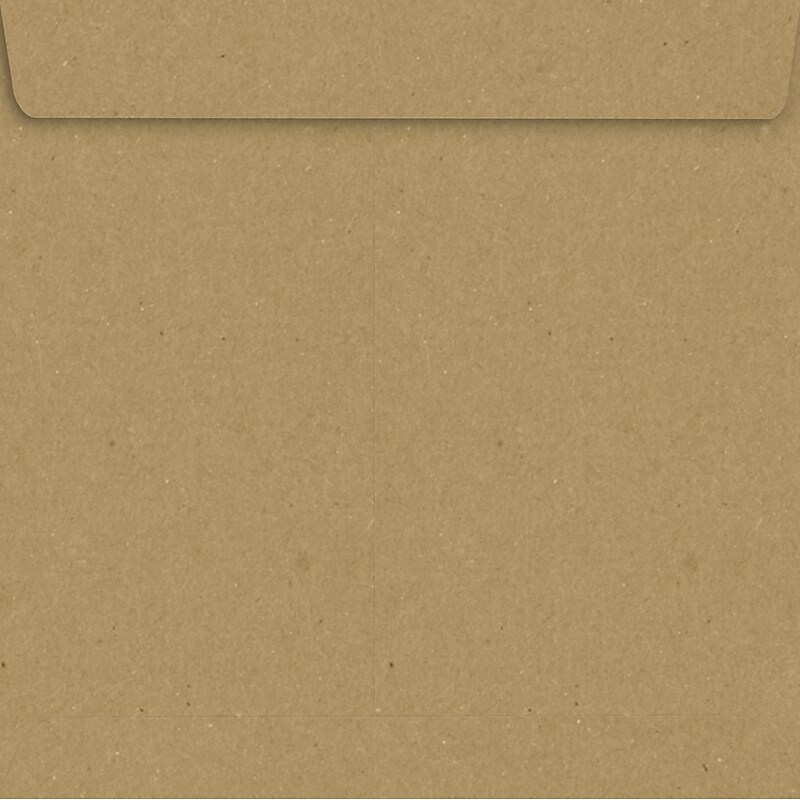 JAM Paper 7 1/2 x 7 1/2 Square Envelopes ,Grocery Bag, 50 Pack, Brown (8555-GB-50) image 1