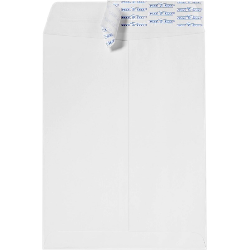 JAM Paper 9 x 12 Open End Envelopes ,28lb. White w/ Peel & Seel , 50 Pack, White (75407-50) image 1