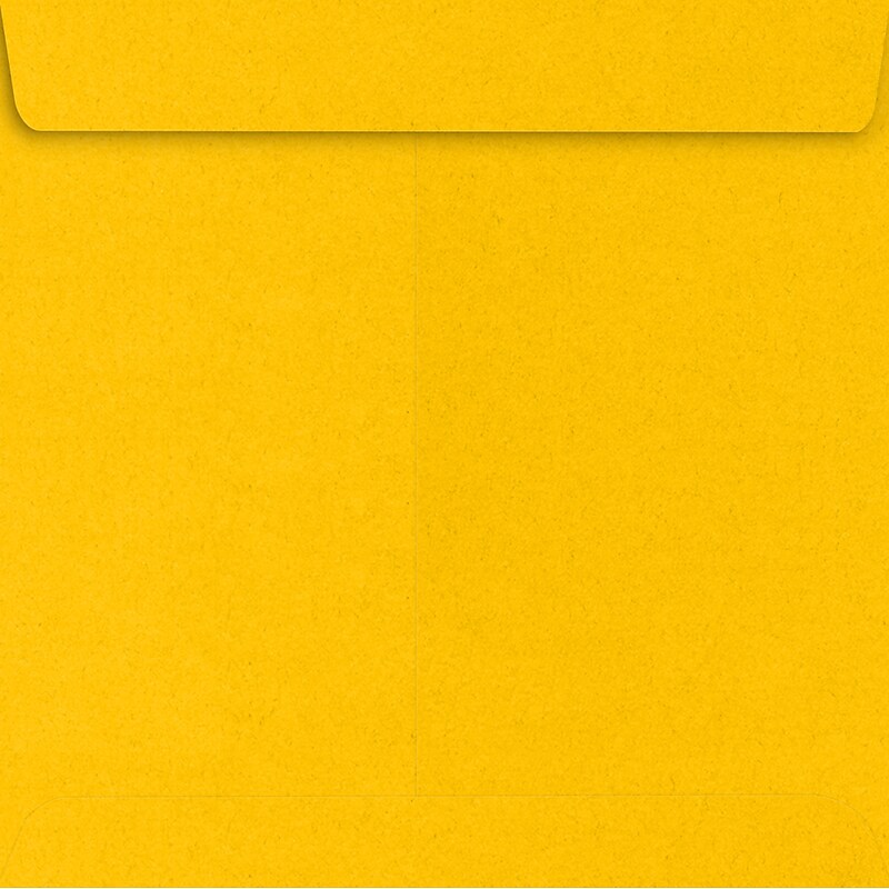 JAM Paper 7 1/2 x 7 1/2 Square Envelopes ,Sunflower, 50 Pack, Yellow (EX8555-12-50) image 1