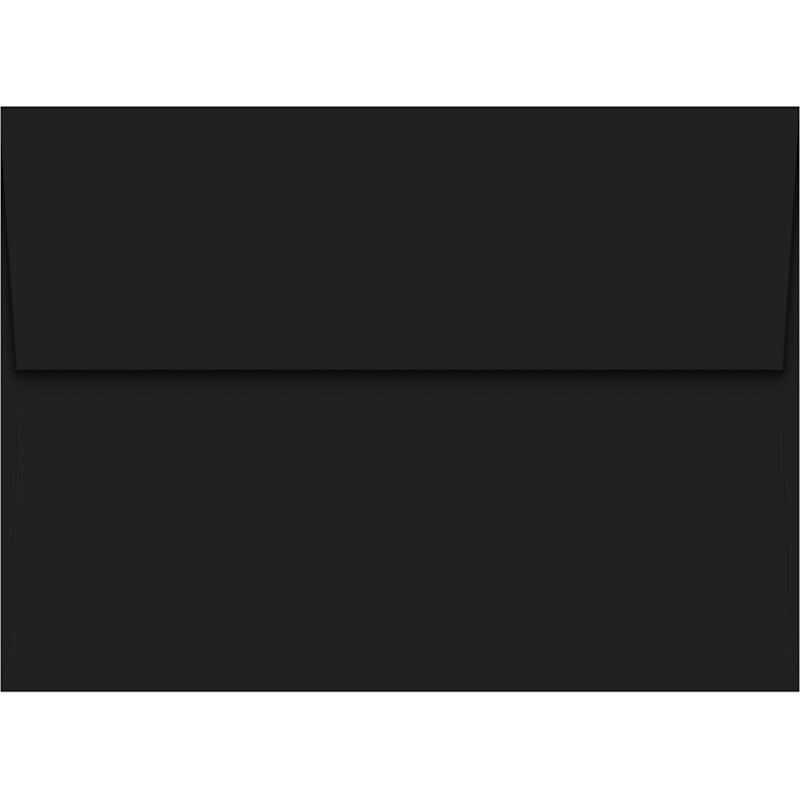 JAM Paper A7 Square Flap ,Peel & Press, Midnight Black, 5 1/2 x 7 1/2, 50 Pack (4980-203-50) image 1