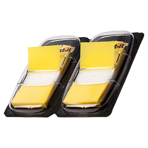 Postit® Flags, .94" Wide, Yellow, 100 Flags/Pack (680YW2) Staples