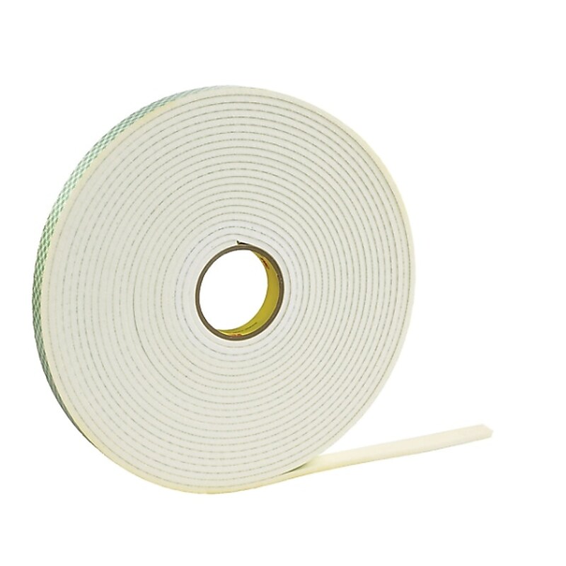 3M Double Sided Polyethylene Foam Tape, 1" x  5 yds., White (4466) image 1