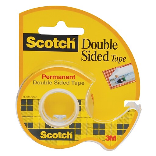 Adhesives Scotch Double Sided Tape 12 X 1296 Inches 3-inch Core 2 Rolls for sale online 