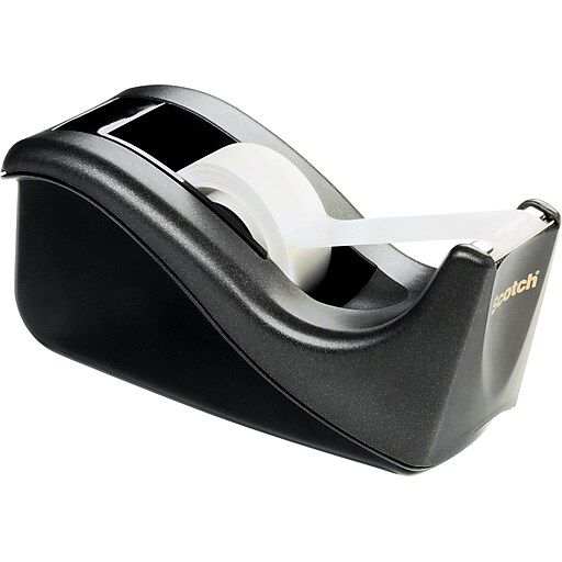 Core Value Desktop Tape Dispenser Two-Tone Black New Details about   Scotch C60BK 1 in 