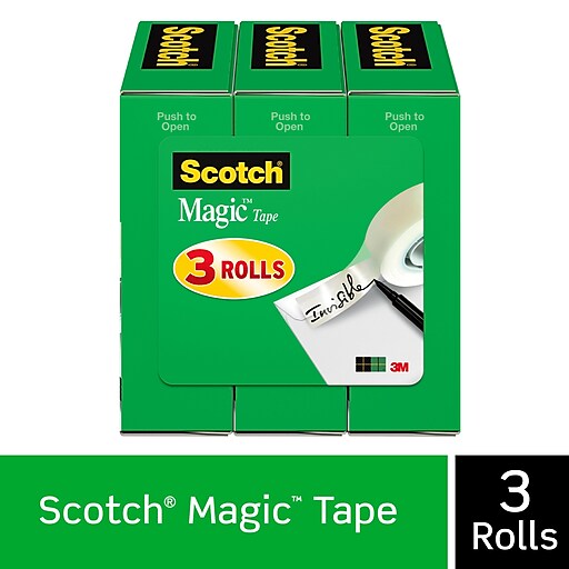 Scotch Magic Tape 810 Refill 3/4 in X 1500 in 4 Rolls ^FAST SHIPPING^ 