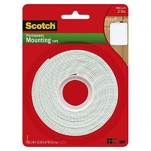 Scotch® Permanent Mounting Tape, 1" x 125" at Staples