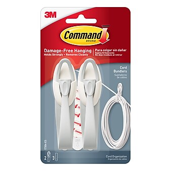 Command Cord Bundlers, White, 2 Bundlers (17304-ES)