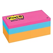 Post-it® Notes, 2" x 2", Assorted Colors, 400 Sheets/Pad, 2 Pads/Pack (2051-N-2PK)