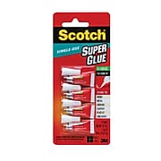 Scotch® Super Glue Gel, .017 oz, Single-Use, 4/Pack (AD119)
