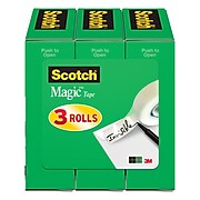 Scotch® Magic™ Tape, 3/4" x 22.2 yds., 3 Rolls (810S3)