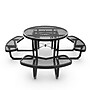 Flash Furniture Creekside Outdoor Picnic Table with Mesh Seats and Umbrella Hole, Black (SLFEMR46BK)~#|#~sp229600717_sc7