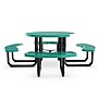Flash Furniture Creekside Outdoor Picnic Table with Mesh Seats and Umbrella Hole, Green (SLFEMR46GN)~#|#~sp229600731_sc7