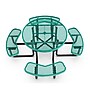 Flash Furniture Creekside Outdoor Picnic Table with Mesh Seats and Umbrella Hole, Green (SLFEMR46GN)~#|#~sp229600732_sc7