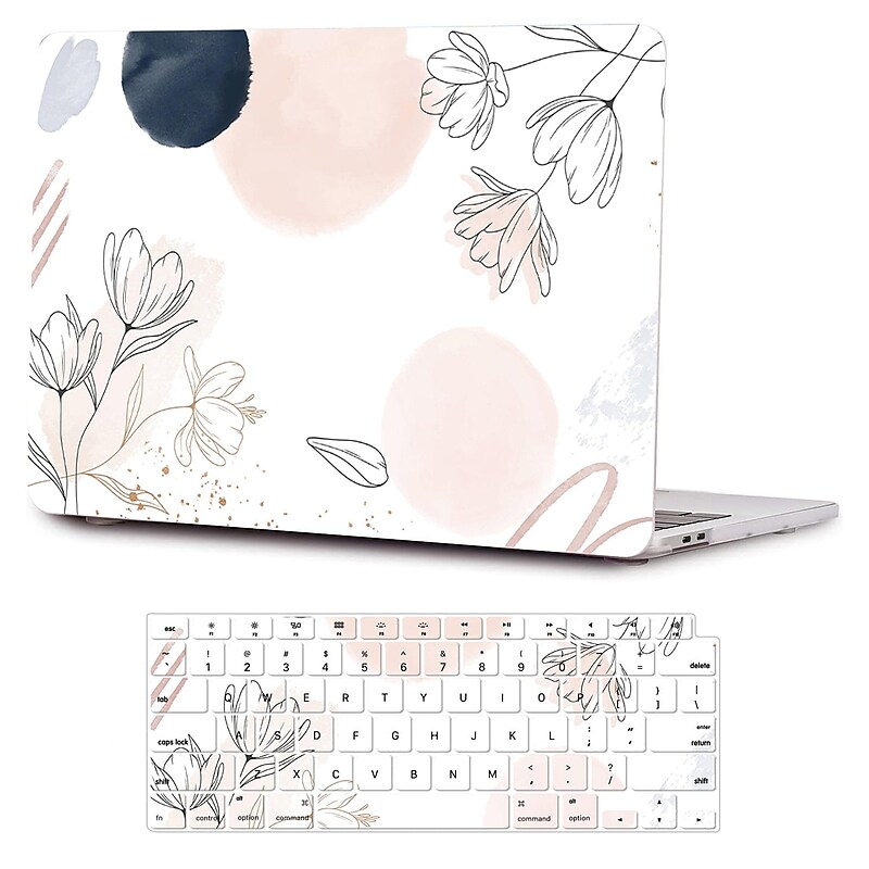 SaharaCase HybridFlex Arts 13" Laptop Case for Apple MacBook Air, White Floral (LT00002) image 1