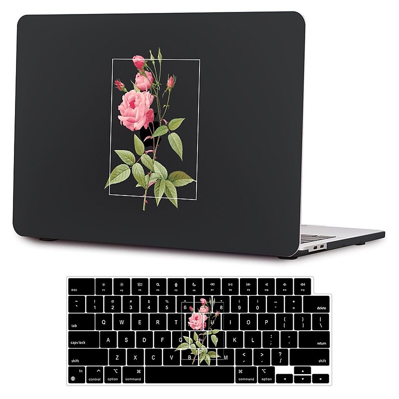 SaharaCase HybridFlex Arts 13.6" Laptop Case for Apple MacBook Air, Black Rose (LT00011) image 1