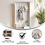 Flash Furniture Paisley Engineered Wood Hall Tree with Bench and Storage, White with Weathered Seat (NANHT06WHTWTH)~#|#~sp229675294_sc7
