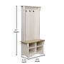 Flash Furniture Paisley Engineered Wood Hall Tree with Bench and Storage, White with Weathered Seat (NANHT06WHTWTH)~#|#~sp229675295_sc7