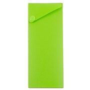 JAM Paper® Plastic Sliding Pencil Case Box with Button Snap, Lime Green, Sold Individually (2166513298)