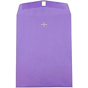 JAM Paper® 10 x 13 Open End Catalog Colored Envelopes with Clasp Closure, Violet Purple Recycled, 10/Pack (V0128182B)