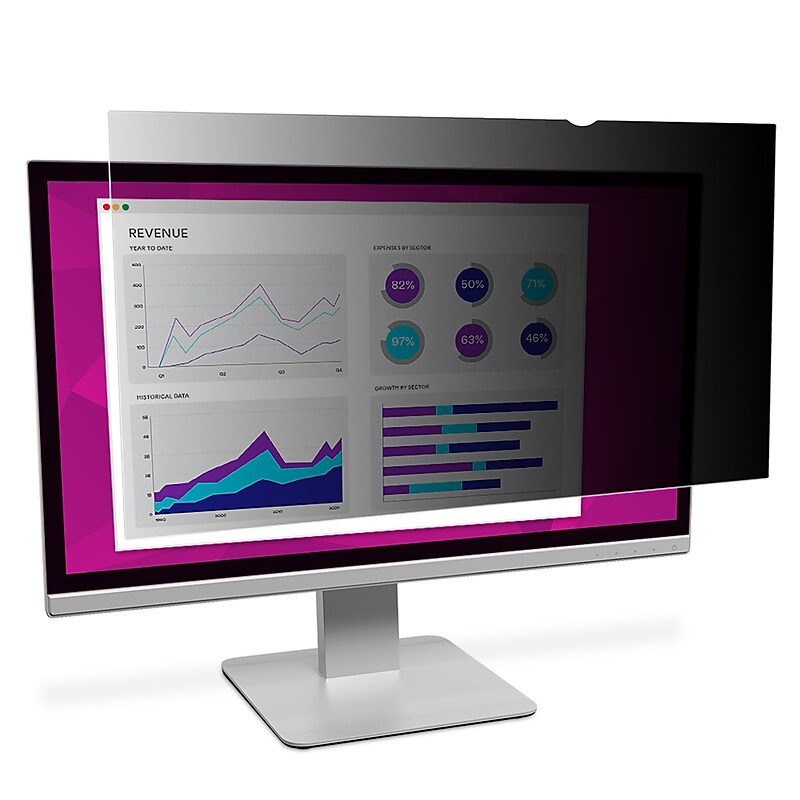 3M High Clarity Privacy Filter for 22" Widescreen Monitor, 16:10 Aspect Ratio (HC220W1B) image 1
