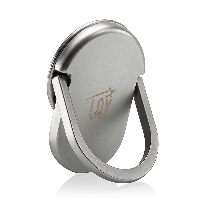 LAX Gadgets Universal Phone Ring Holder Stand Silver (RINGORBIT-SLV) image 1