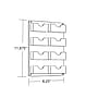 Azar Card Holder, 8" x 11.875", Vertical, Wall Mounted, Clear, Acrylic, 2/Box (252080)~#|#~sp23048233_sc7