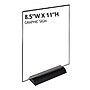 Azar Sign Holder, 8.5" x 11", Vertical, Table Top, Clear, Acrylic, 2/Box (108802)~#|#~sp23048245_sc7