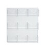Azar Brochure Holder, 19.375" x 23.5", Horizontal, Wall Mounted, Clear, Acrylic, 2/Box (252092)~#|#~sp23048246_sc7