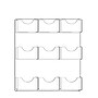 Azar Brochure Holder, 19.375" x 23.5", Horizontal, Wall Mounted, Clear, Acrylic, 2/Box (252092)~#|#~sp23048247_sc7