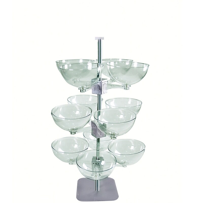Azar Accessory Holder, Vertical, Freestanding, Clear Plastic (750344) image 1