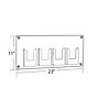 Azar Brochure Holder, 23" x 11", Horizontal, Wall Mounted, Silver Acrylic (105580)~#|#~sp23048258_sc7