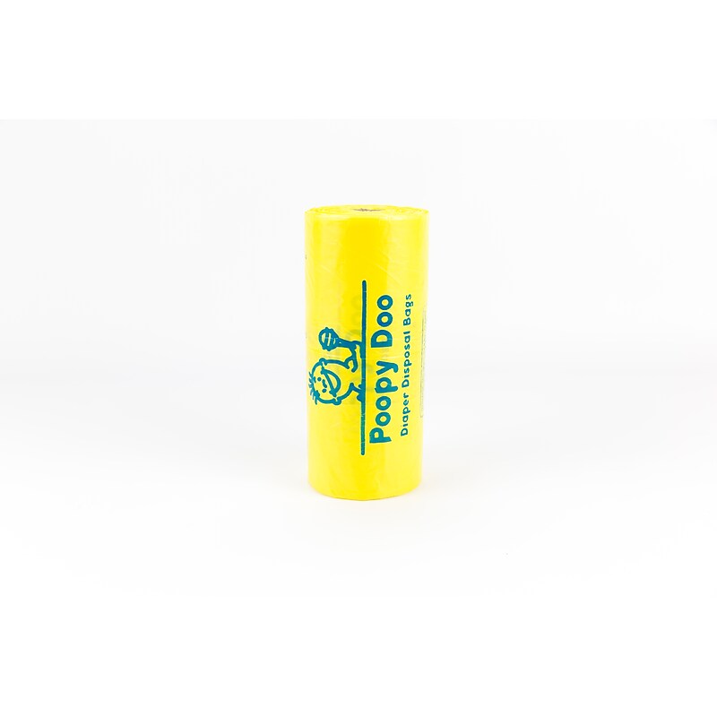 Poopy Doo Diaper Disposal Trash Bags, Yellow, 10 Rolls/Case (PD-10-200) image 1