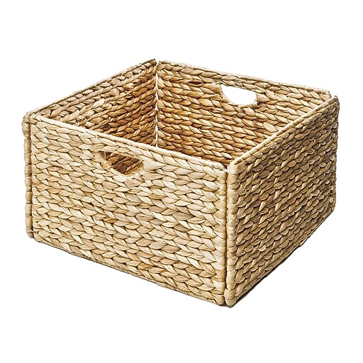 Seville Classics Woven Hyacinth Storage Cube Basket 2Pack (WEB168) at