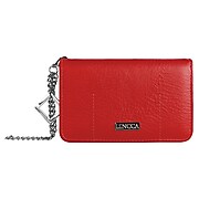 Lencca Lady Clutch Wallet Wristlet Case fits Iphone 8, Iphone 7, Iphone 6s, iphone SE, Red (LENLEA005)