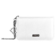 Lencca Lady Clutch Wallet Wristlet Case fits Iphone 8, Iphone 7, Iphone 6s, iphone SE, White (LENLEA007)