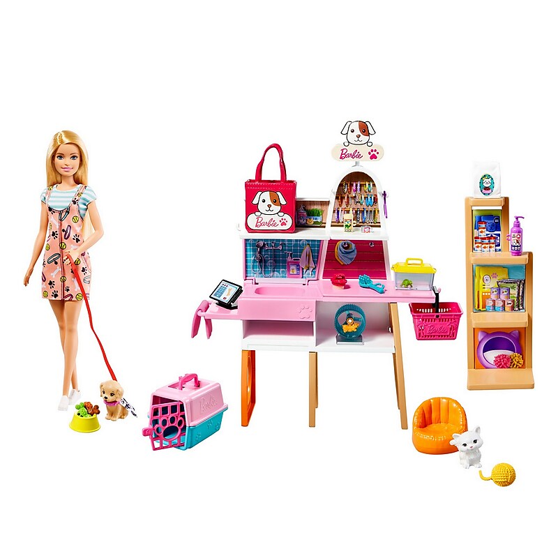 Mattel Barbie Doll and Pet Boutique Playset (GRG90) image 1
