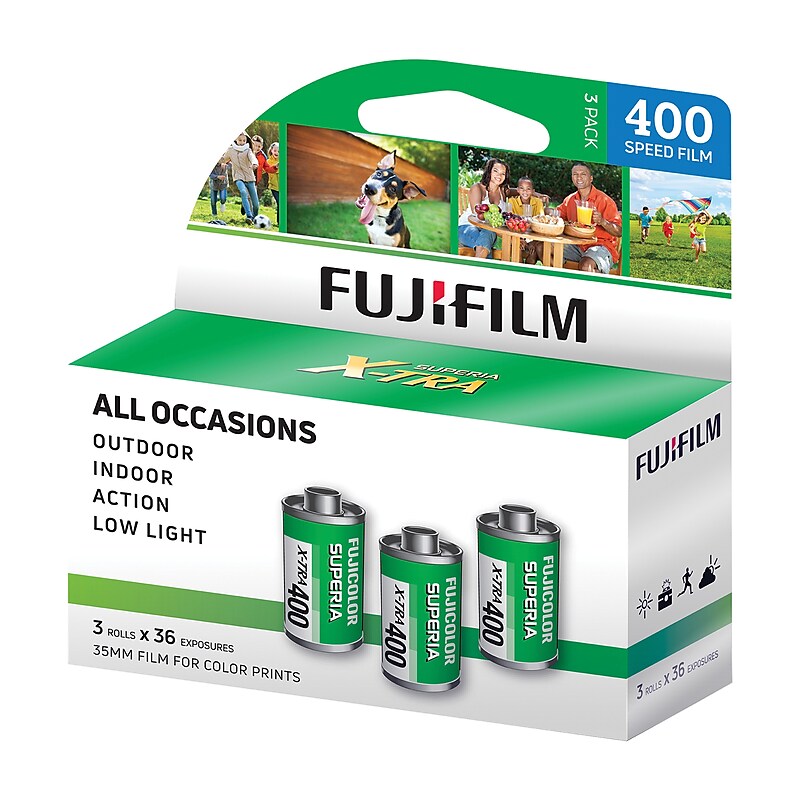 FUJIFILM Superia 400 ISO 36-Exposure Color Negative Film, 3/Pack (600022183) image 1