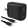 HyperGear SpeedBoost PD Dual-Output USB-C Wall Charger Kit, 25W, Black (15626)~#|#~sp231304503_sc7