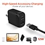 HyperGear SpeedBoost PD Dual-Output USB-C Wall Charger Kit, 25W, Black (15626)~#|#~sp231304504_sc7