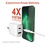 HyperGear SpeedBoost PD Dual-Output Lightning Wall Charger Kit, 25W, White (15627)~#|#~sp231304514_sc7