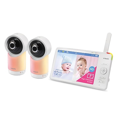 VTech Smart Wi-Fi 1080p 2-Camera 360°-Pan-and-Tilt Video Baby Monitor System, White (RM7766-2HD ) Sansujyuku sansujyuku.com