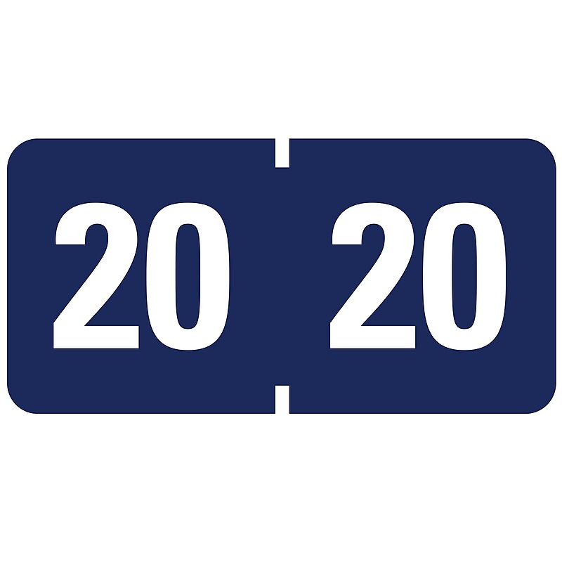 Smead, ETYJ Color-Coded Year Label, 2020, Label Roll, Dark Blue 500 per Roll (68320) image 1