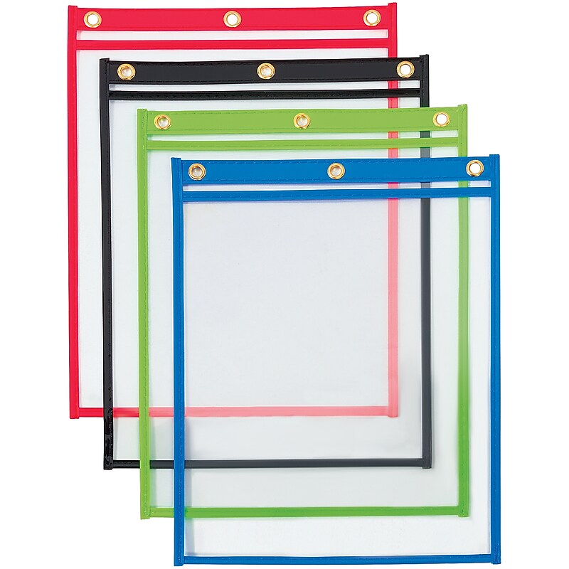 Partners Brand Heavy Weight Job Ticket Holders, 9" x 12", Assorted Colors, 20/Case (JTH151) image 1