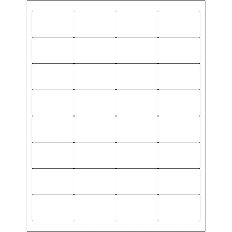 Tape Logic® Rectangular Laser Labels, 2" x 1 1/4", White, 3200/Case (LL110) image 1
