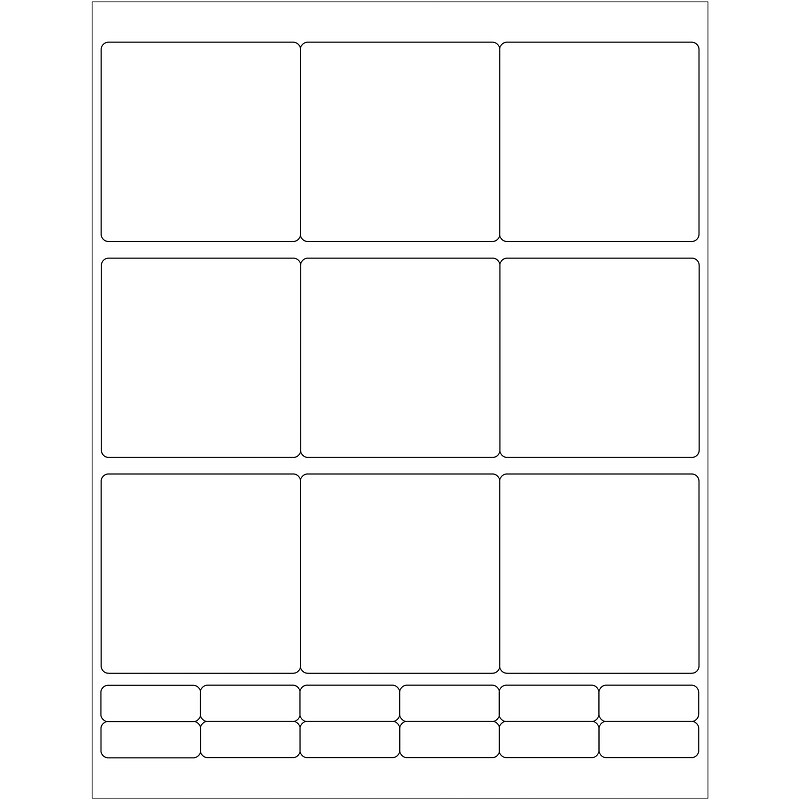 Tape Logic® Rectangular Laser Labels, 2 3/4" x 2 3/4", White, 900/Case (LL115) image 1